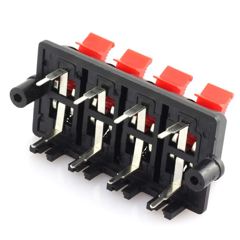 Tegg 5 PCS 8 Position 2 Row Push Release Connector Plate Stereo Speaker Terminal Strip Block - Image 2
